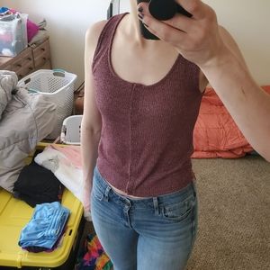 American Eagle Sleeveless Top Sz Sm Burgundy